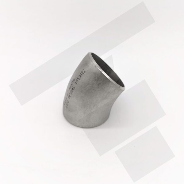 Curva 45° RL Inox 304L A403 Butt Weld SCH10